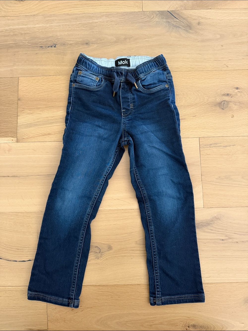 Molo Kids Indigo Stretch Denim Joggers